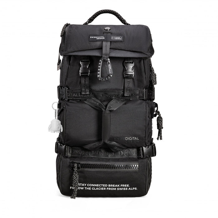 Swissdigital Balerna XL Backpack – 44L Bag, SDD Finder, Water-Resistant, Eco-Friendly, Hybrid System, Ski Travel Storage