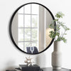 Arcus 30" X 30" Hand Crafted Round Mirror - Black|Miroir rond Arcus 30 po x 30 po fabriqué à la main - noir