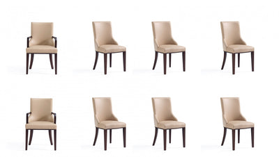 Shubert Modern 8-Piece Dining Chair Set in Tan | Ensemble moderne de 8 chaises de salle a manger Shubert en beige