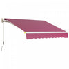 Outsunny 8' X 6.5' Retractable Awning With LED Lights, Uv40+, Wine Red|Outsunny Auvent Retractable 8' X 6.5' Avec Lumieres LED, Uv40+, Rouge Vin