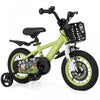 Costway 12\" Kid's Bike For 3-4 With Height-adjustable Handlebar & Saddle Handbrake Green