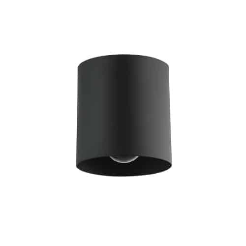 Dainolite Theron 1 Light Flush Mount Matte Black Finish Lamp