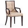 Manhattan Comfort Fifth Avenue Faux Leather Dining Chair - Tan & Walnut|Chaise de salle à manger Fifth Avenue de Manhattan Comfort en similicuir - tan et noyer
