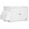 Pawhut Hidden Litter Box Enclosure Cat Furniture With Storage, Adjustable Divider, Indoor Pet House |Pawhut Litiere Cachee Enclos De Litiere Meubles De Toilette Pour Chats Avec Rangement, Diviseur Regl