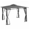 Outsunny 10' x 12' patio gazebo With netting For lawn, yard, deck, Grey|Outsunny 10' X 12' Gazebo De Patio Avec Filet Pour Pelouse, Cour, Gris
