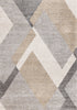Maverick White Beige Grey Modern Plush Area Rug - 7'10" x 11'2"|Carpette moelleuse moderne Maverick blanche, beige et grise - 7 pi 10 po x 11 pi 2 po