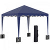 Outsunny 10' X 10' Pop Up Canopy Tent With Carry Bag Blue|Outsunny Tente D'auvent Escamotable 10' X 10' Avec Sac De Transport, Bleu