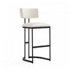 Juno Contemporary Modern Metal Barstool in Ivory | Tabouret de bar moderne contemporain en metal Juno, ivoire