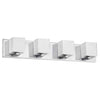Dainolite Verona 4 Light Vanity Light Polished Chrome Finish White Glass Shade Lamp|Lumière de coiffeuse Verona de Dainolite avec abat-jour en verre blanc, fini chromé poli et 4 ampoules