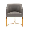 Manhattan Comfort Modern Edra Leatherette Dining Chair - Taupe|Chaise de salle à manger moderne Eda de Manhattan Comfort en similicuir - taupe