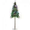 Homcom 6' Slim Pencil Artificial Snow Christmas Tree With Led Lights|Homcom Sapin De Noel Artificiel 6' Enneige Avec Lumieres Led