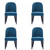 Hillman Modern Wood Upholstered Dining Chair in Blue - Set of 4 | Chaise de salle a manger moderne en bois Hillman avec revetement bleu - Lot de 4