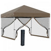 Outsunny 10' X 10' Pop-up Canopy Tent Outdoor Party Tent With Mesh Walls|Outsunny 10' X 10' Tente D'exterieur Pop-up Avec Parois En Maille