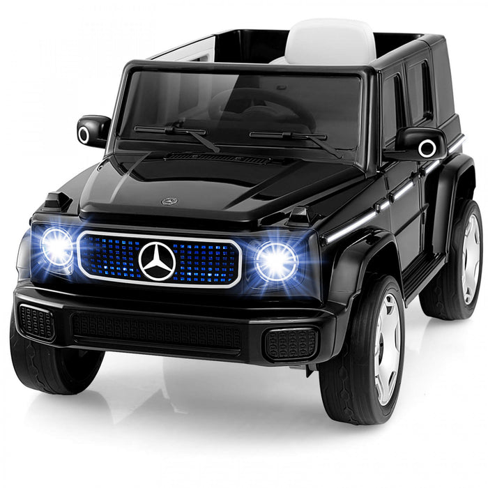 Costway Licensed Mercedes-benz Eqg Kids Ride On Car With Remote Control Detachable Battery Black