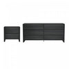 Linda Modern 2-Piece Dresser and Nightstand in Charcoal Gray | Linda Moderne Commode 2 Pieces et Table de Nuit en Gris Charbon