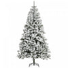 Homcom Snow Flocked Artificial Christmas Tree With Realistic Branches Tips|Homcom Sapin De Noel Artificiel Floque Avec Branches Realistes