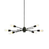 Dainolite Nebraska 6 Light Horizontal Pendant Espresso Finish Lamp