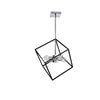 Dainolite Kappa 4 Light Pendant Polished Chrome/Matte Black Finish Lamp