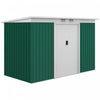 Outsunny 9'x4' Garden Storage Shed Galvanized Steel Tool House, Dark Green|Outsunny Abri De Jardin En Metal 9' X 4' Avec Porte Coulissante