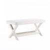 Abigail Mid-Century Modern Upholstered Velvet Accent Bench in Cream | Banc d’appoint moderne du milieu du siecle Abigail en velours creme capitonne