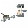 Pawhut 4pcs Cat Wall Shelf With Scratching Posts, Hammock, Setps, Platforms, Cat Shelves For Relaxin|Pawhut Lot De 4 Etageres Murales Pour Chat Avec Griffoirs, Hamac, Marches, Plateformes, Mobilier Mur