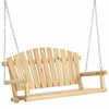 Outsunny Wooden Porch Swing 2-seater Hanging Outdoor Swing Bench W/ Chains|Outsunny Balancoire De Porche En Bois 2 Places Suspendu Avec Chaines