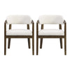 Sophia Dining Arm Chair with Rubberwood Frame Set of 2,Walnut Dining Chair | Sophia Ensemble de 2 chaises de salle a manger avec accoudoirs et structure en bois de caoutchouc, noyer