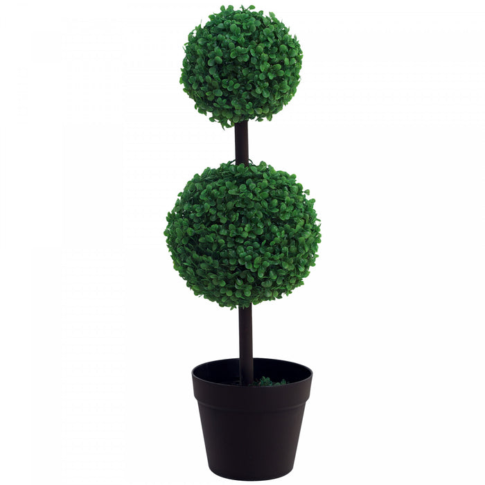 Outsunny 2 Ball Topiary Tree for Home Office, Living Room Decor