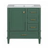 Katherine 30" Solid Wood Bathroom Vanity With Sink Combo - Green | Katherine Meuble-lavabo De Salle De Bain 30 Po En Bois Massif Avec Lavabo Integre - Vert