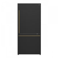 Forno Milano Espresso 31 Inch Bottom Freezer, Black, 17.2 cu.ft. - FFFFD1785-31BLK 