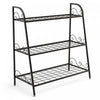 Costway 3-tier Metal Plant Stand Shelf Flower Pot Holder Display Rack Shoe Organizer