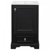 Harper 20 Inch Compact Modern Bathroom Vanity with Ceramic Sink, Black | Meuble de salle de bain compact moderne Harper 20 pouces avec lavabo ceramique, noir