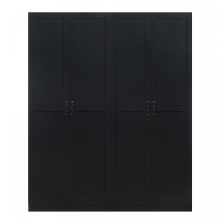 Cornelia Modern 30\" Storage Cabinet in Black (7-Shelf) - Set of 2 Bookcase