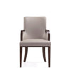 Manhattan Comfort Shubert Modern Faux Leather & Velvet Dining Armchair - Light Grey|Chaise de salle à manger à accoudoirs moderne Shubert de Manhattan Comfort en similicuir et velours - gris clair