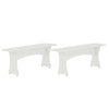 Coney Mid-Century Modern Dining Bench in White - Set of 2 | Banc de salle a manger Coney style milieu du siecle en blanc - Lot de 2