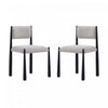 Lennor Mid-Century Modern Boucle Metal Side Chair in Champagne - Set of 2 | Chaise d’appoint en metal et boucle Lennor style milieu du siecle, couleur champagne – Lot de 2