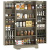 HOMCOM 50" Kitchen Pantry Cabinet, Pantry Storage Cabinet, Distressed Grey