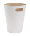 Umbra Woodrow Garbage Bin Trash Can - White