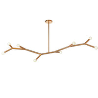 Dainolite Morgan 8 Light Horizontal Pendant Aged Brass Finish Lamp