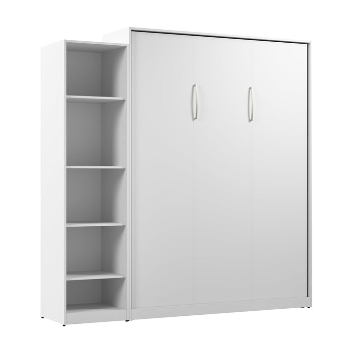 Bestar Claremont 5-Shelf Queen Murphy Bed - White