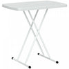 Outsunny Portable Patio Side Table, Adjustable Outdoor Side Table, White