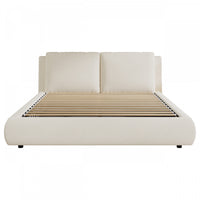Diana Ottoman Hydraulic Lift Storage Platform Bed with Luxurious Boucle Upholstered and Sturdy Storage,King Size,White King Bed
