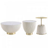 Anderson Modern 3-Piece Coffee Table & End Table Set in Cream | Ensemble de 3 tables Anderson Modern : table basse et tables d’appoint en creme