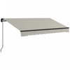 Outsunny 10' X 8' Patio Retractable Awning Sunshade Shelter, Light Grey|Outsunny 10' X 8' Auvent Retractable, Abri Pare-soleil, Gris Clair