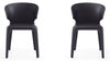Manhattan Comfort Set of 2 Conrad Faux Leather Dining Chairs - Black|Ensemble 2 chaises de salle à manger Conrad de Manhattan Comfort en similicuir - noir