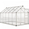 Outsunny Greenhouse, Walk-in Hot House, Clear Pc Board With Sliding Door