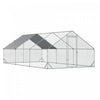Pawhut Metal Chicken Coop, Walk-in Large Chicken Run, Poultry Cage For Backyard Hen, Duck, Rabbit Wi|Pawhut Grand Poulailler En Metal Galvanise, Avec Couverture, Pour L'exterieur De La Cour (9.8' X 19.