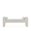 Concord Modern Glam Chenille Accent Bench in Ivory | Banc d’appoint moderne et glamour Concord en chenille ivoire
