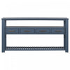 Ava 62.2'' Large Entryway Table with Drawers and Open Shelves,Navy Blue Sofa Table  | Table d'entree Ava 62,2'' avec tiroirs et etageres ouvertes, bleu marine