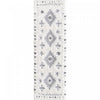 Lola Diamond Grey Shag Area Rug - 2'7" x 8'|Carpette à poil long Lola grise à motif de diamants - 2 pi 7 po x 8 pi
